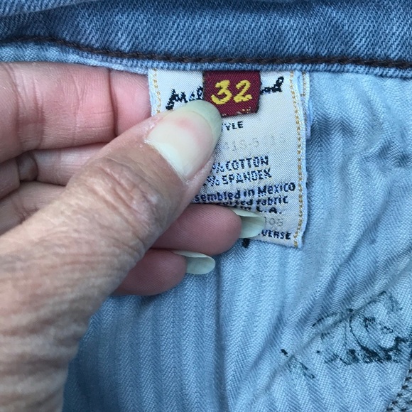 42. 7 FAM Gray Jeans Sz 32 Bootcut - Picture 7 of 9